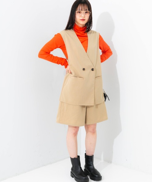 nemne store(ネンネストア)の「タック入りショートパンツ / セットアップ可能(その他パンツ・レディース・ライトブラウン/ベージュ・フリー)」の7枚目の写真
