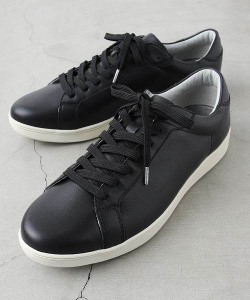 TETE HOMME（テットオム）の「【WEB限定】スムースレザースニーカー（スニーカー・メンズ・ホワイト/ブラック/ホワイト×ブラック/ブラック系1/ホワイト系1・MEDIUM/LARGE/X-LARGE）」の6枚目の写真