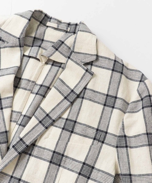 URBAN RESEARCH(アーバンリサーチ)の「URBAN RESEARCH Tailor キャンバスチェックジャケット(スーツジャケット・メンズ・ホワイト・SMALL/MEDIUM/LARGE)」の4枚目の写真