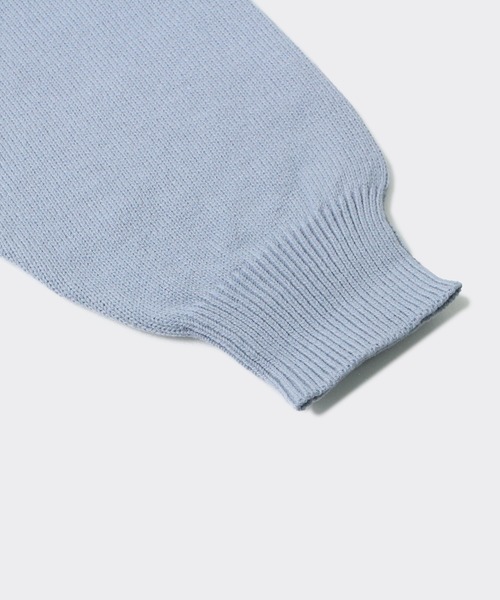 one way（ワンウェイ）の「クルーネック/ハンドステッチBIGカーディガン（カーディガン/ボレロ・レディース・ホワイト/ライトブルー/ベージュ/ライトグリーン・FREE）」の9枚目の写真