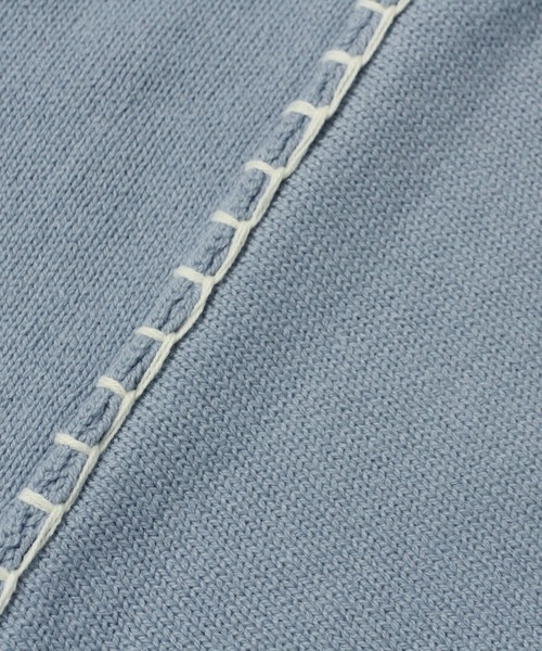 one way（ワンウェイ）の「クルーネック/ハンドステッチBIGカーディガン（カーディガン/ボレロ・レディース・ホワイト/ライトブルー/ベージュ/ライトグリーン・FREE）」の7枚目の写真