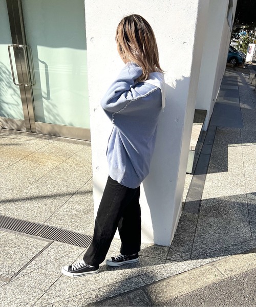 one way（ワンウェイ）の「クルーネック/ハンドステッチBIGカーディガン（カーディガン/ボレロ・レディース・ホワイト/ライトブルー/ベージュ/ライトグリーン・FREE）」の15枚目の写真