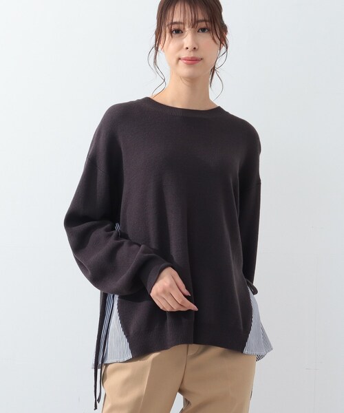 DRESKIP（ドレスキップ）の「◆サイドリボン切り替えニット（ニット/セーター・レディース・オフホワイト/ライトグリーン/グレー系その他/レモンイエロー・02/03/04）」の11枚目の写真