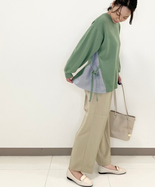 DRESKIP（ドレスキップ）の「◆サイドリボン切り替えニット（ニット/セーター・レディース・オフホワイト/ライトグリーン/グレー系その他/レモンイエロー・02/03/04）」の22枚目の写真