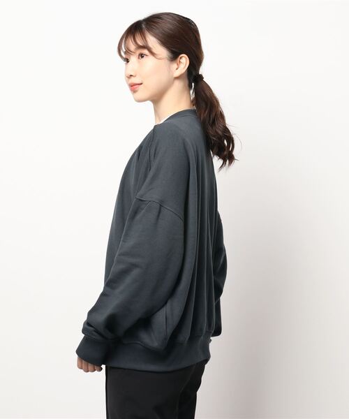 HONEYSUCKLE ROSE(ハニーサックルローズ)の「【HONEYSUCKLE ROSE】裏毛ビッグジャケット(カーディガン/ボレロ・レディース・ブルー/キナリ/ダークグレー・M/L)」の4枚目の写真