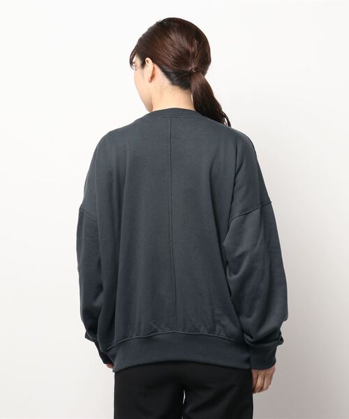 HONEYSUCKLE ROSE(ハニーサックルローズ)の「【HONEYSUCKLE ROSE】裏毛ビッグジャケット(カーディガン/ボレロ・レディース・ブルー/キナリ/ダークグレー・M/L)」の5枚目の写真