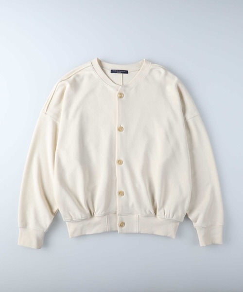 HONEYSUCKLE ROSE(ハニーサックルローズ)の「【HONEYSUCKLE ROSE】裏毛ビッグジャケット(カーディガン/ボレロ・レディース・ブルー/キナリ/ダークグレー・M/L)」の15枚目の写真
