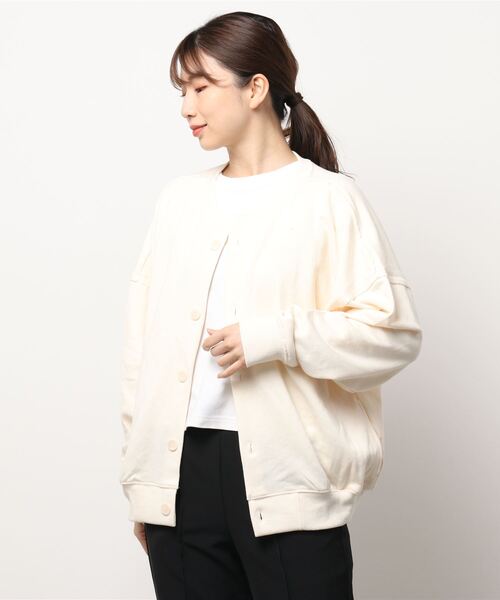HONEYSUCKLE ROSE(ハニーサックルローズ)の「【HONEYSUCKLE ROSE】裏毛ビッグジャケット(カーディガン/ボレロ・レディース・ブルー/キナリ/ダークグレー・M/L)」の22枚目の写真