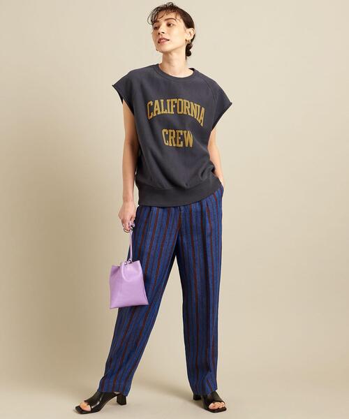 BEAUTY&YOUTH UNITED ARROWS（ビューティーアンドユースユナイテッドアローズ）の「BY ロゴプリントショートスリーブスウェットプルオーバー ∴（スウェット・レディース・ネイビー/オフホワイト/コバルトブルー・FREE）」の9枚目の写真