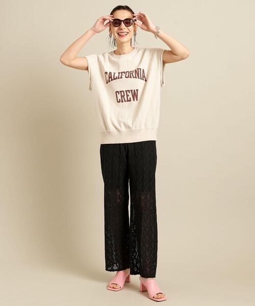 BEAUTY&YOUTH UNITED ARROWS（ビューティーアンドユースユナイテッドアローズ）の「BY ロゴプリントショートスリーブスウェットプルオーバー ∴（スウェット・レディース・ネイビー/オフホワイト/コバルトブルー・FREE）」の12枚目の写真