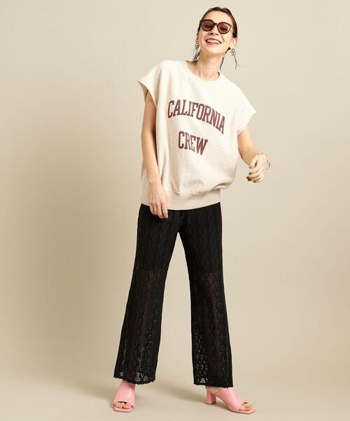 BEAUTY&YOUTH UNITED ARROWS（ビューティーアンドユースユナイテッドアローズ）の「BY ロゴプリントショートスリーブスウェットプルオーバー ∴（スウェット・レディース・ネイビー/オフホワイト/コバルトブルー・FREE）」の13枚目の写真