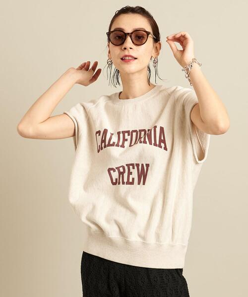 BEAUTY&YOUTH UNITED ARROWS（ビューティーアンドユースユナイテッドアローズ）の「BY ロゴプリントショートスリーブスウェットプルオーバー ∴（スウェット・レディース・ネイビー/オフホワイト/コバルトブルー・FREE）」の14枚目の写真