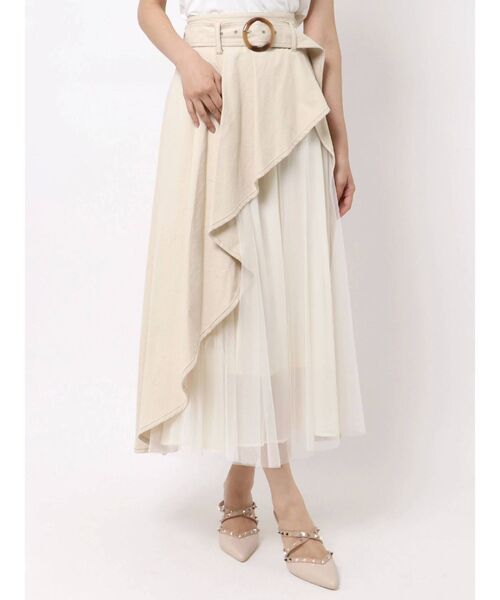 RESEXXY(リゼクシー)の「チュールドッキングボリュームスカート(スカート・レディース・ミント/アイボリー/インディゴブルー・FREE)」の10枚目の写真