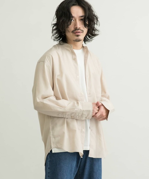 URBAN RESEARCH(アーバンリサーチ)の「『UR TECH Smart Linen Touch』UR TECHバンドカラーシャツ(シャツ/ブラウス・メンズ・チャコールグレー/ブラウン系その他/ベージュ系その他・SMALL/MEDIUM/LARGE)」の3枚目の写真