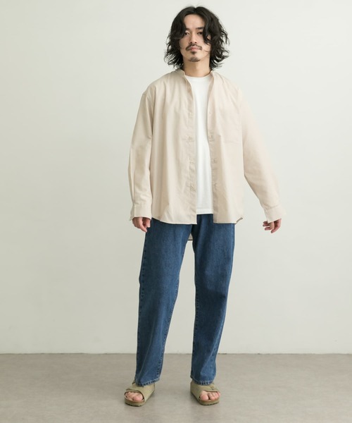 URBAN RESEARCH(アーバンリサーチ)の「『UR TECH Smart Linen Touch』UR TECHバンドカラーシャツ(シャツ/ブラウス・メンズ・チャコールグレー/ブラウン系その他/ベージュ系その他・SMALL/MEDIUM/LARGE)」の7枚目の写真