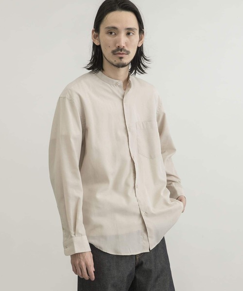 URBAN RESEARCH(アーバンリサーチ)の「『UR TECH Smart Linen Touch』UR TECHバンドカラーシャツ(シャツ/ブラウス・メンズ・チャコールグレー/ブラウン系その他/ベージュ系その他・SMALL/MEDIUM/LARGE)」の8枚目の写真