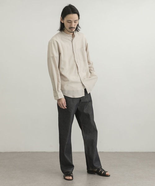 URBAN RESEARCH(アーバンリサーチ)の「『UR TECH Smart Linen Touch』UR TECHバンドカラーシャツ(シャツ/ブラウス・メンズ・チャコールグレー/ブラウン系その他/ベージュ系その他・SMALL/MEDIUM/LARGE)」の10枚目の写真