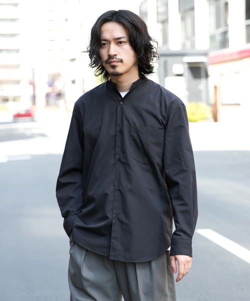 URBAN RESEARCH(アーバンリサーチ)の「『UR TECH Smart Linen Touch』UR TECHバンドカラーシャツ(シャツ/ブラウス・メンズ・チャコールグレー/ブラウン系その他/ベージュ系その他・SMALL/MEDIUM/LARGE)」の12枚目の写真