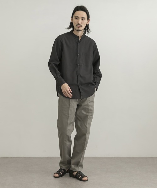 URBAN RESEARCH(アーバンリサーチ)の「『UR TECH Smart Linen Touch』UR TECHバンドカラーシャツ(シャツ/ブラウス・メンズ・チャコールグレー/ブラウン系その他/ベージュ系その他・SMALL/MEDIUM/LARGE)」の16枚目の写真