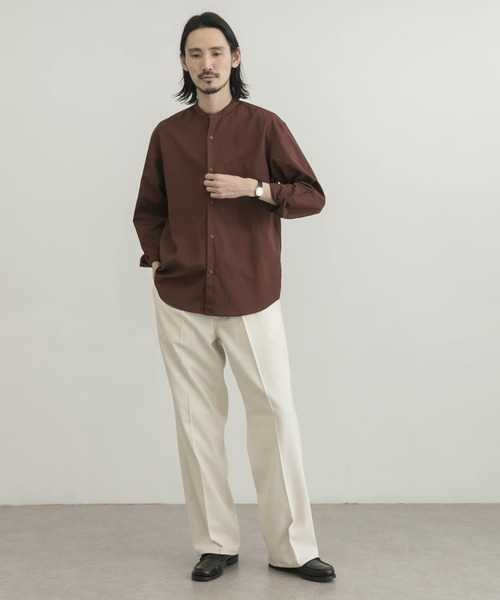 URBAN RESEARCH(アーバンリサーチ)の「『UR TECH Smart Linen Touch』UR TECHバンドカラーシャツ(シャツ/ブラウス・メンズ・チャコールグレー/ブラウン系その他/ベージュ系その他・SMALL/MEDIUM/LARGE)」の19枚目の写真