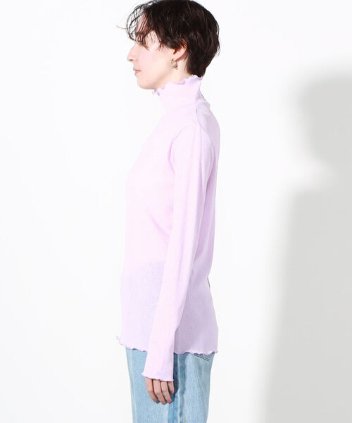 NOLLEY’S(ノーリーズ)の「ドライテレコハイネックプルオーバーカットソー(Tシャツ/カットソー・レディース・オフホワイト/ラベンダー/サックスブルー・FREE)」の10枚目の写真