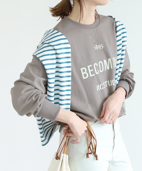 reca(レカ)の「ロゴスウェット(Tシャツ/カットソー・レディース・ベージュ/グレー/グレー系その他・FREE)」の4枚目の写真