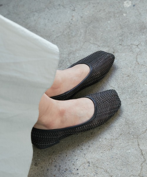 【セール】ワイドスクエアトゥメッシュパンプス(21750297)JELLY BEANS(ジェリービーンズ)（パンプス）｜JELLY