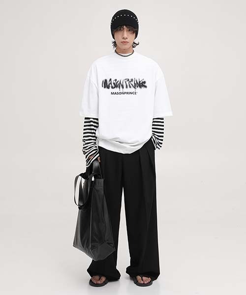 MASONPRINCE（メイソンプリンス）の「2タックワイドストレートスラックス SK2082 【MASONPRINCE】（スラックス・メンズ・ブラック/ベージュ/グレー・L/M/S/XL）」の16枚目の写真