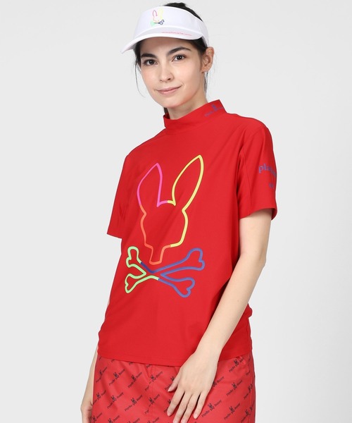 Golf Women シルエットネオンロゴ サラカラ モックネック Tシャツ Tシャツ カットソー Psycho Bunny サイコバニー のファッション通販 Zozotown