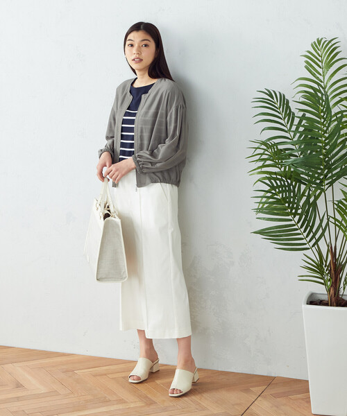 COMME CA ISM(コムサイズム)の「シアーブルゾン(ブルゾン・レディース・ベージュ/グリーン/チャコール・MEDIUM/LARGE)」の4枚目の写真