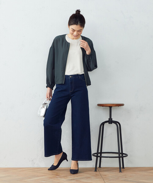 COMME CA ISM(コムサイズム)の「シアーブルゾン(ブルゾン・レディース・ベージュ/グリーン/チャコール・MEDIUM/LARGE)」の7枚目の写真