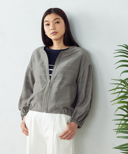 COMME CA ISM(コムサイズム)の「シアーブルゾン(ブルゾン・レディース・ベージュ/グリーン/チャコール・MEDIUM/LARGE)」の22枚目の写真