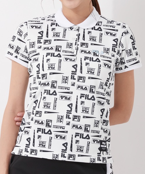 FILA GOLF（フィラゴルフ ）の「【FILA GOLF:フィラゴルフ】レディース 半袖ポロシャツ（ポロシャツ・レディース・ホワイト/ブラック/ライトピンク・SMALL/MEDIUM/LARGE）」の12枚目の写真