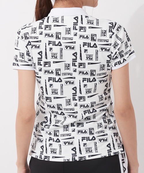 FILA GOLF（フィラゴルフ ）の「【FILA GOLF:フィラゴルフ】レディース 半袖ポロシャツ（ポロシャツ・レディース・ホワイト/ブラック/ライトピンク・SMALL/MEDIUM/LARGE）」の5枚目の写真