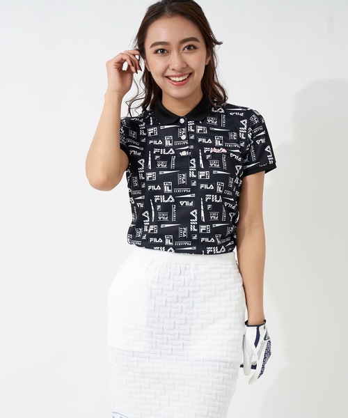 FILA GOLF（フィラゴルフ ）の「【FILA GOLF:フィラゴルフ】レディース 半袖ポロシャツ（ポロシャツ・レディース・ホワイト/ブラック/ライトピンク・SMALL/MEDIUM/LARGE）」の13枚目の写真