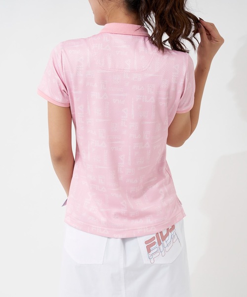 FILA GOLF（フィラゴルフ ）の「【FILA GOLF:フィラゴルフ】レディース 半袖ポロシャツ（ポロシャツ・レディース・ホワイト/ブラック/ライトピンク・SMALL/MEDIUM/LARGE）」の11枚目の写真