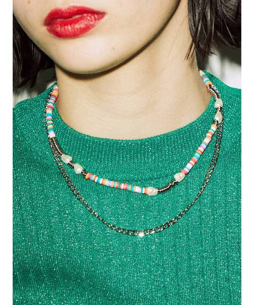 jouetie（ジュエティ）の「クレイジービーズネックレス（ネックレス・レディース・シルバー/ゴールド・FREE）」の2枚目の写真