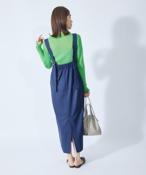 ROPE'（ロペ）の「サスペンダー付きスカート（スカート・レディース・ブラック/ブラウン/ブルー系その他4・38/36）」の6枚目の写真