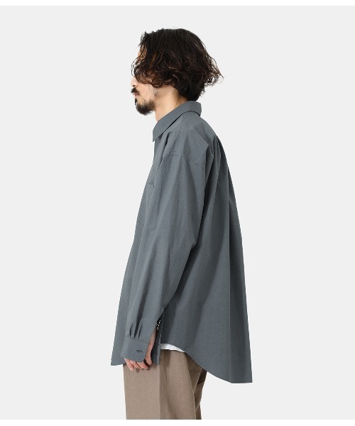 PORT BY ARK（ポートバイアーク）の「PORT BY ARK / ポートバイアーク：Regular Collar Shirt：PO11-SH001[COR]（シャツ/ブラウス・メンズ・グレー/ベージュ・1/2）」の7枚目の写真