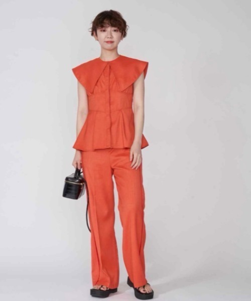 LILY BROWN（リリーブラウン）の「ハイウエストラインパンツ（その他パンツ・レディース・ネイビー/オレンジ/アイボリー・1/0）」の20枚目の写真