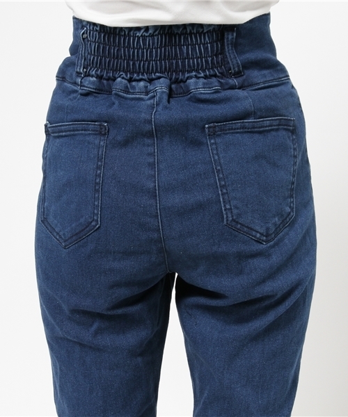 WEGO（ウィゴー）の「WEGO/デニムタックパンツ（デニムパンツ・レディース・ホワイト/インディゴブルー/ダークインディゴブルー・FREE）」の8枚目の写真