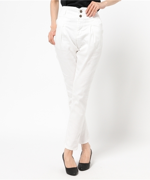 WEGO（ウィゴー）の「WEGO/デニムタックパンツ（デニムパンツ・レディース・ホワイト/インディゴブルー/ダークインディゴブルー・FREE）」の14枚目の写真