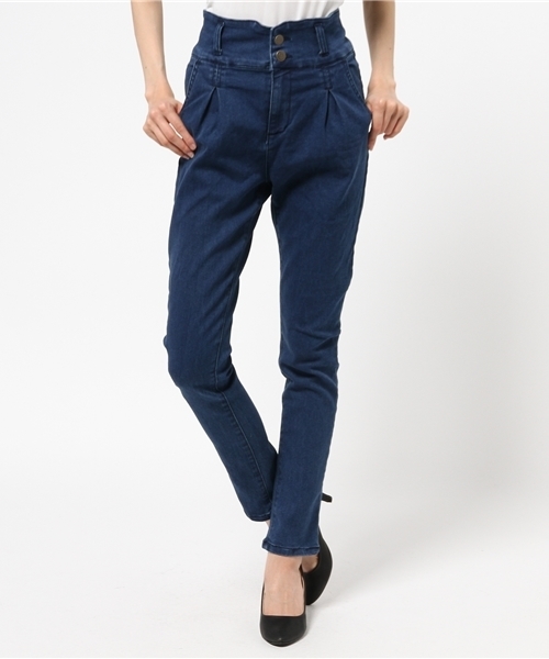 WEGO（ウィゴー）の「WEGO/デニムタックパンツ（デニムパンツ・レディース・ホワイト/インディゴブルー/ダークインディゴブルー・FREE）」の16枚目の写真