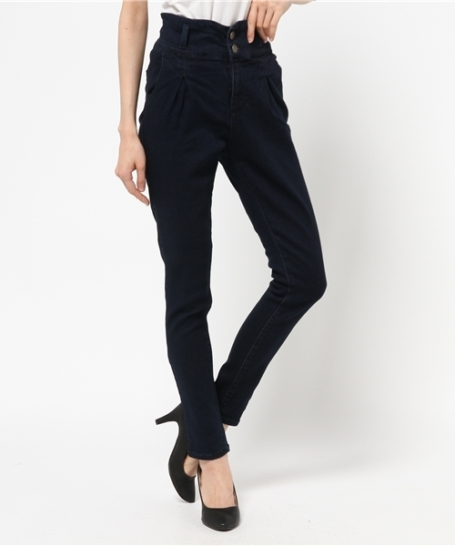 WEGO（ウィゴー）の「WEGO/デニムタックパンツ（デニムパンツ・レディース・ホワイト/インディゴブルー/ダークインディゴブルー・FREE）」の17枚目の写真