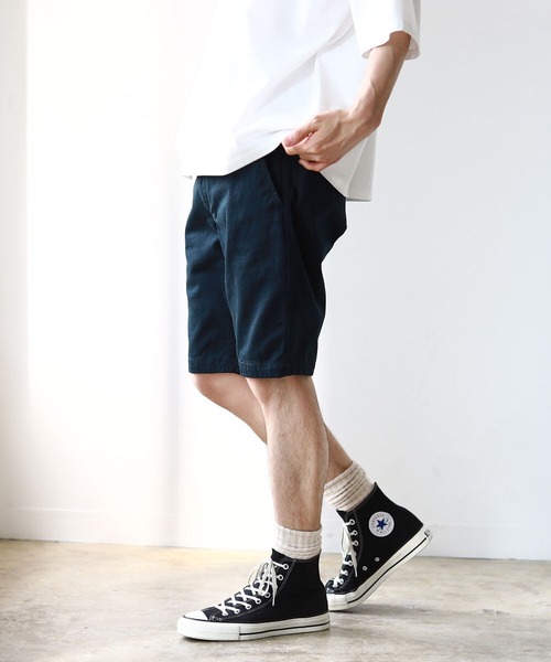 BEAMS（ビームス）の「BEAMS / ベーシック チノショーツ（チノパンツ・メンズ・ブラック/ベージュ/ネイビー/オリーブ・SMALL/MEDIUM/LARGE/X-LARGE）」の4枚目の写真