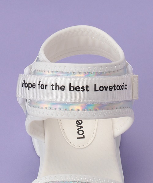 LOVETOXIC（ラブトキシック）の「ボリューム底サンダル（サンダル・キッズ・ブラック/オフホワイト/グリーン・S/M/L）」の10枚目の写真