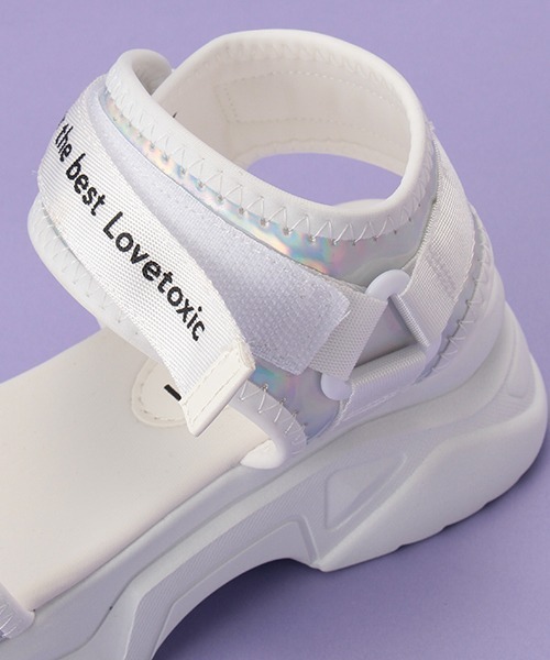 LOVETOXIC（ラブトキシック）の「ボリューム底サンダル（サンダル・キッズ・ブラック/オフホワイト/グリーン・S/M/L）」の12枚目の写真