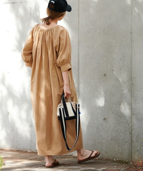 セール】コットンギャザードレス（ワンピース）｜FRAMeWORK（フレーム