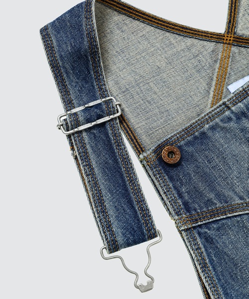 SUGARHILL(シュガーヒル)の「FADED DENIM OVERALL(サロペット/オーバーオール・メンズ・インディゴブルー・0)」の10枚目の写真