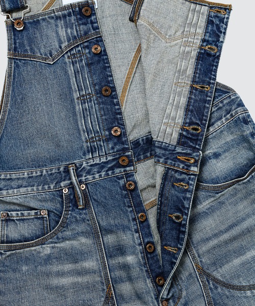 SUGARHILL(シュガーヒル)の「FADED DENIM OVERALL(サロペット/オーバーオール・メンズ・インディゴブルー・0)」の5枚目の写真